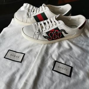 Gucci ace snake embroidery